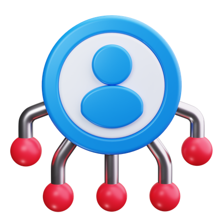 Personen Netzwerk  3D Icon