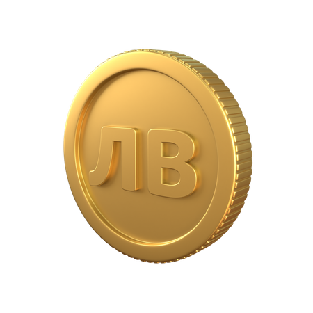 Lev Gold Coin  3D Icon