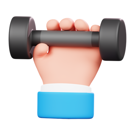 Levantar pesas gesto con la mano  3D Icon