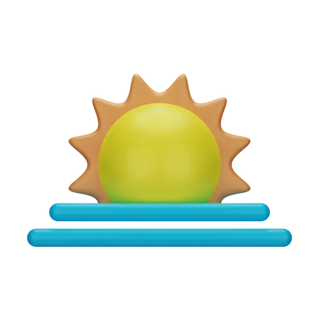 Lever du soleil  3D Icon