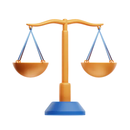 Ley escalas de la justicia  3D Icon