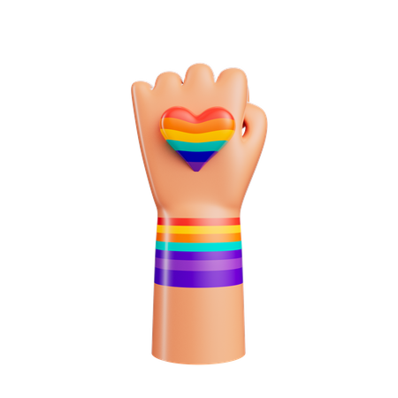 Lgbt Fest Hand  3D Icon