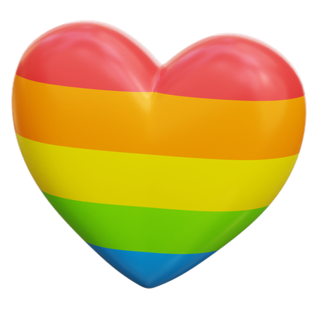 Lgbt Heart  3D Illustration