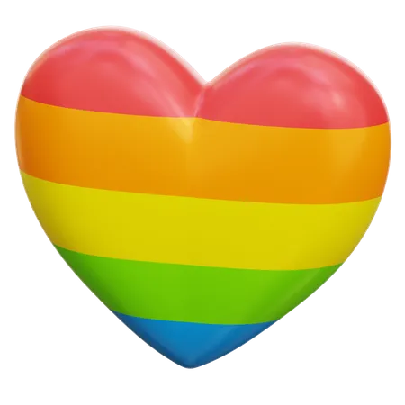 Lgbt Heart  3D Illustration