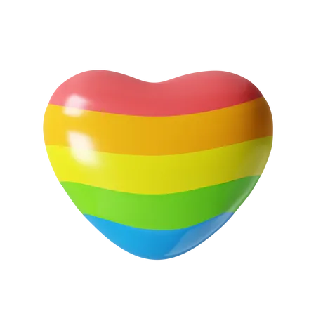 Lgbt Heart  3D Icon