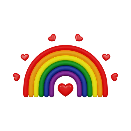 LGBT Rainbow Pride Month 3 D Render Icon 3D Icon