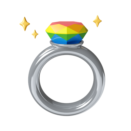 Lgbt Ring  3D Icon