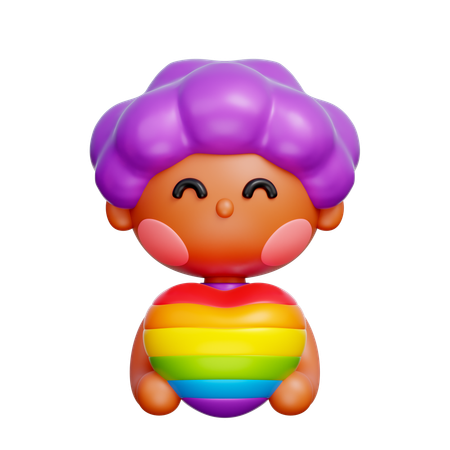 LGBTQ Character  3D Icon