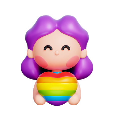 LGBTQ Character  3D Icon
