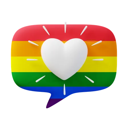 Lgbtq Chat  3D Icon