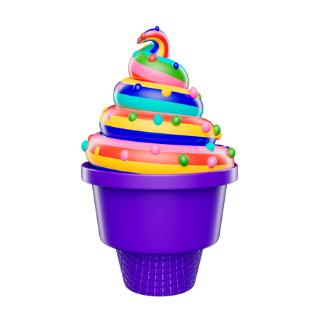 Cornet de glace lgbtq  3D Icon