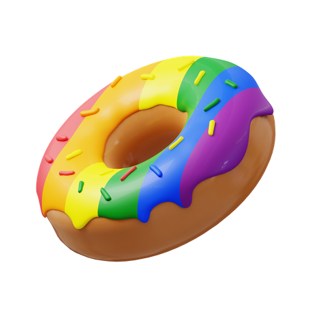 Lgbtq Donut  3D Icon