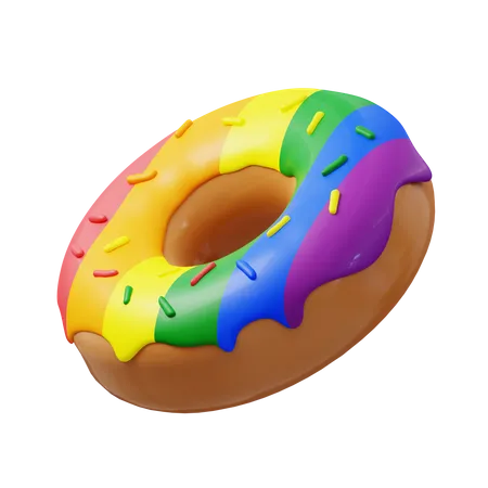 Lgbtq Donut  3D Icon