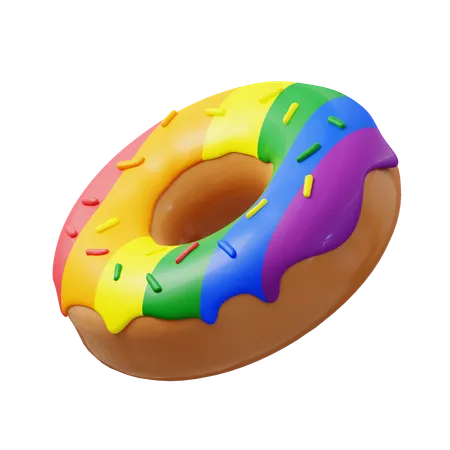 Lgbtq Donut  3D Icon