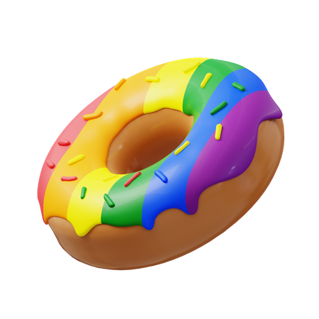 Lgbtq Donut  3D Icon