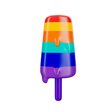 LGBT-Eis am Stiel  3D Icon