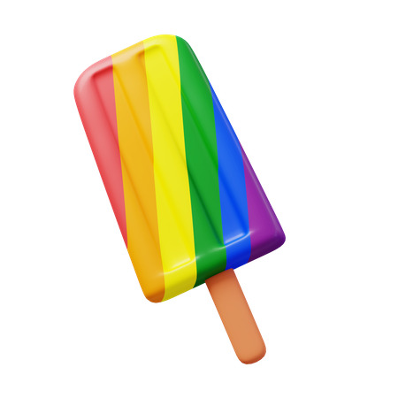 LGBT-Eis am Stiel  3D Icon