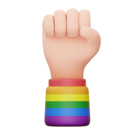 LGBTQ Fest Hand  3D Icon