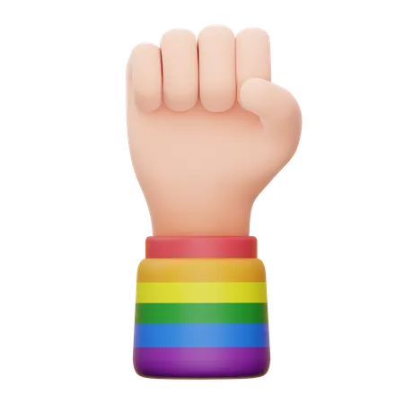 LGBTQ Fest Hand  3D Icon