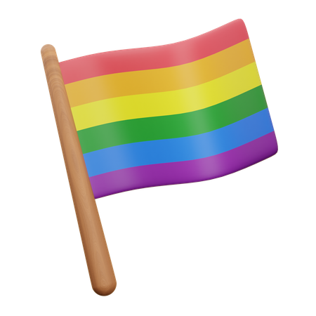 LGBTQ フラグ  3D Icon