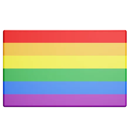 Lgbtq Flag  3D Illustration