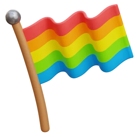 LGBTQ-Flagge  3D Illustration
