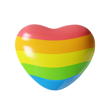 Lgbtq Heart  3D Icon