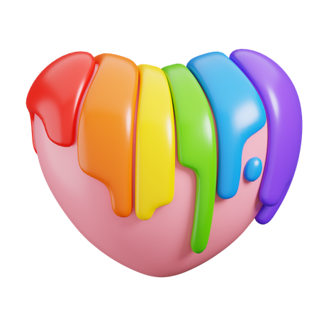 LGBTQ Heart  3D Icon