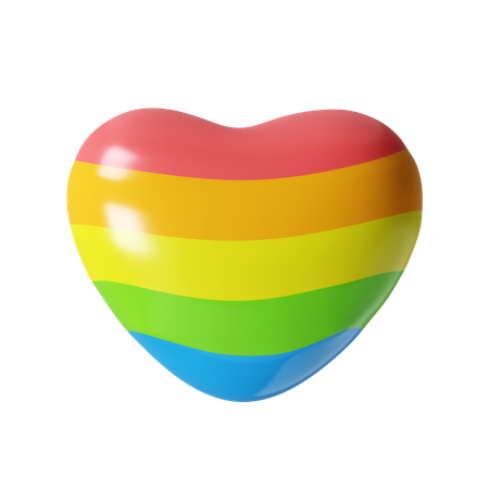 Lgbtq Heart  3D Icon