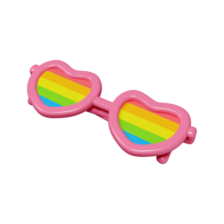 Lgbtq Heart Sunglasses  3D Icon