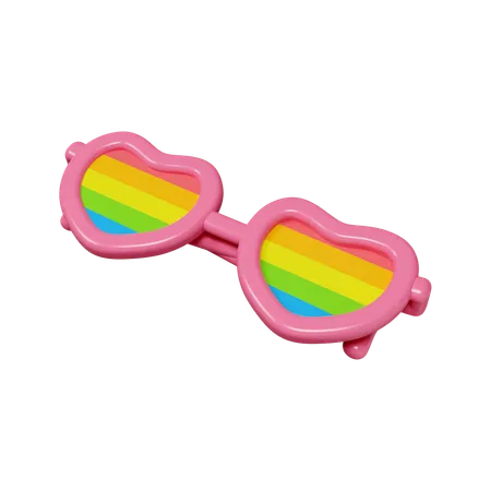 Lgbtq Heart Sunglasses  3D Icon