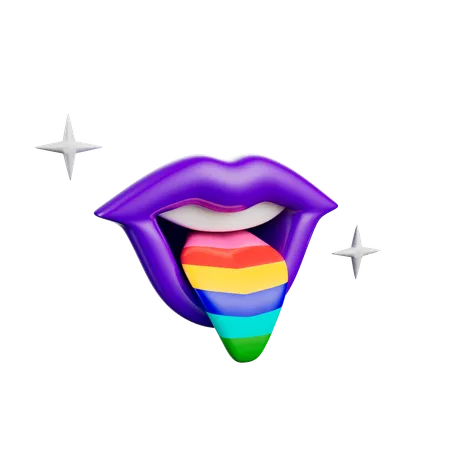 Lgbtq Lip  3D Icon