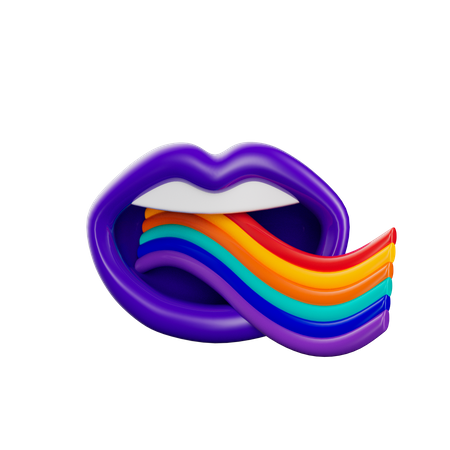 Lgbtq Lip  3D Icon