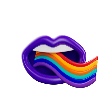 Lèvre lgbtq  3D Icon