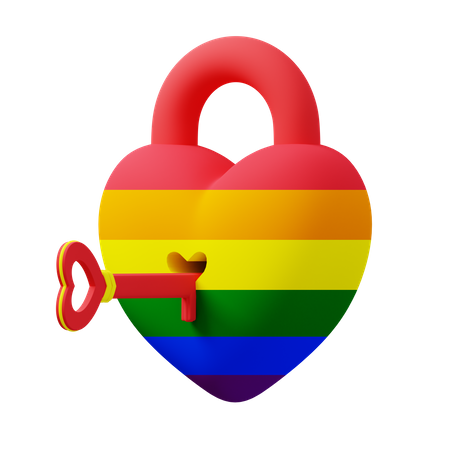 Lgbtq Lock  3D Icon