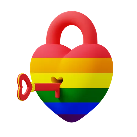 Lgbtq Lock  3D Icon