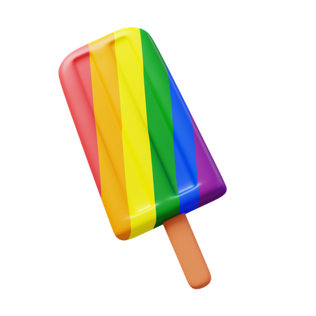 Lgbtq Popsicle  3D Icon