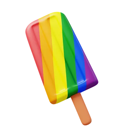 Lgbtq Popsicle  3D Icon