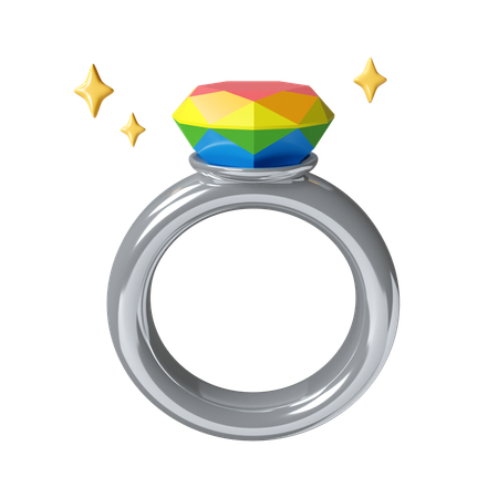 Lgbtq Ring  3D Icon