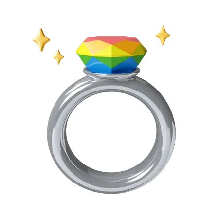 Lgbtq Ring  3D Icon