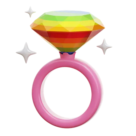 LGBTQ-Ring  3D Illustration