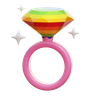 lgbt ring emoji 3d