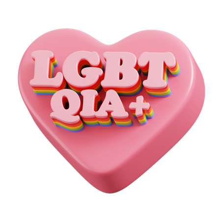 LGBTQIA+ Heart  3D Icon