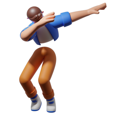 L'homme célèbre la victoire  3D Icon