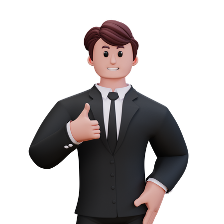 L'homme d'affaires est motivant  3D Illustration