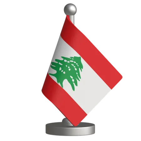 Drapeau de bureau du Liban  3D Icon