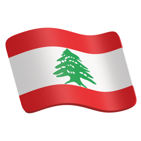 Libanon flagge  3D Icon