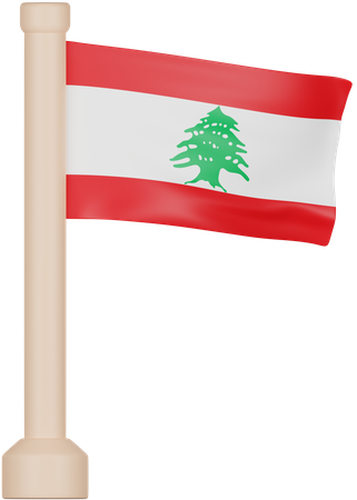 Libanon flagge  3D Icon