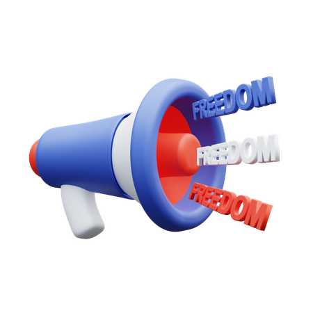 Megafone da liberdade  3D Icon