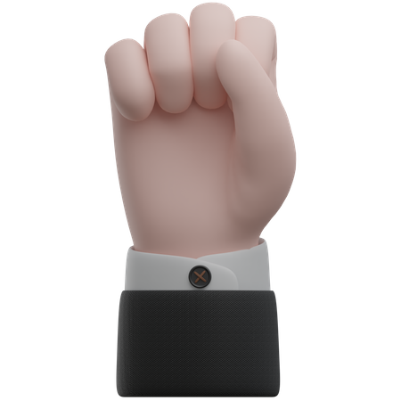 Gestes de la main du poing de la liberté  3D Icon